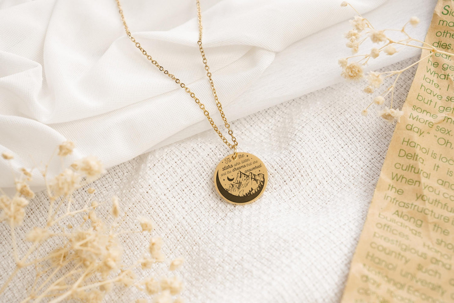 Netecom To The Stars Who Listen Necklace, Night Court Inspired Jewelry, Velaris Starlight Gift