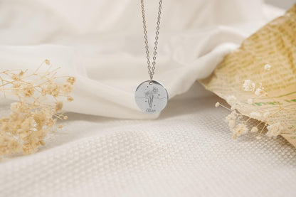 Netecom Birth Flower Necklace for Women, Meaningful Jewelry Gift for Mom Grandma Friend