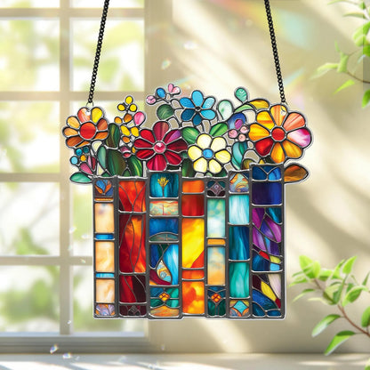 Netecom Bookaholic Acrylic Suncatcher Ornament, Fantasy Book Lover Window Hanging, Bookish Bookshelf Decor, Gift for Readers Bibliophiles