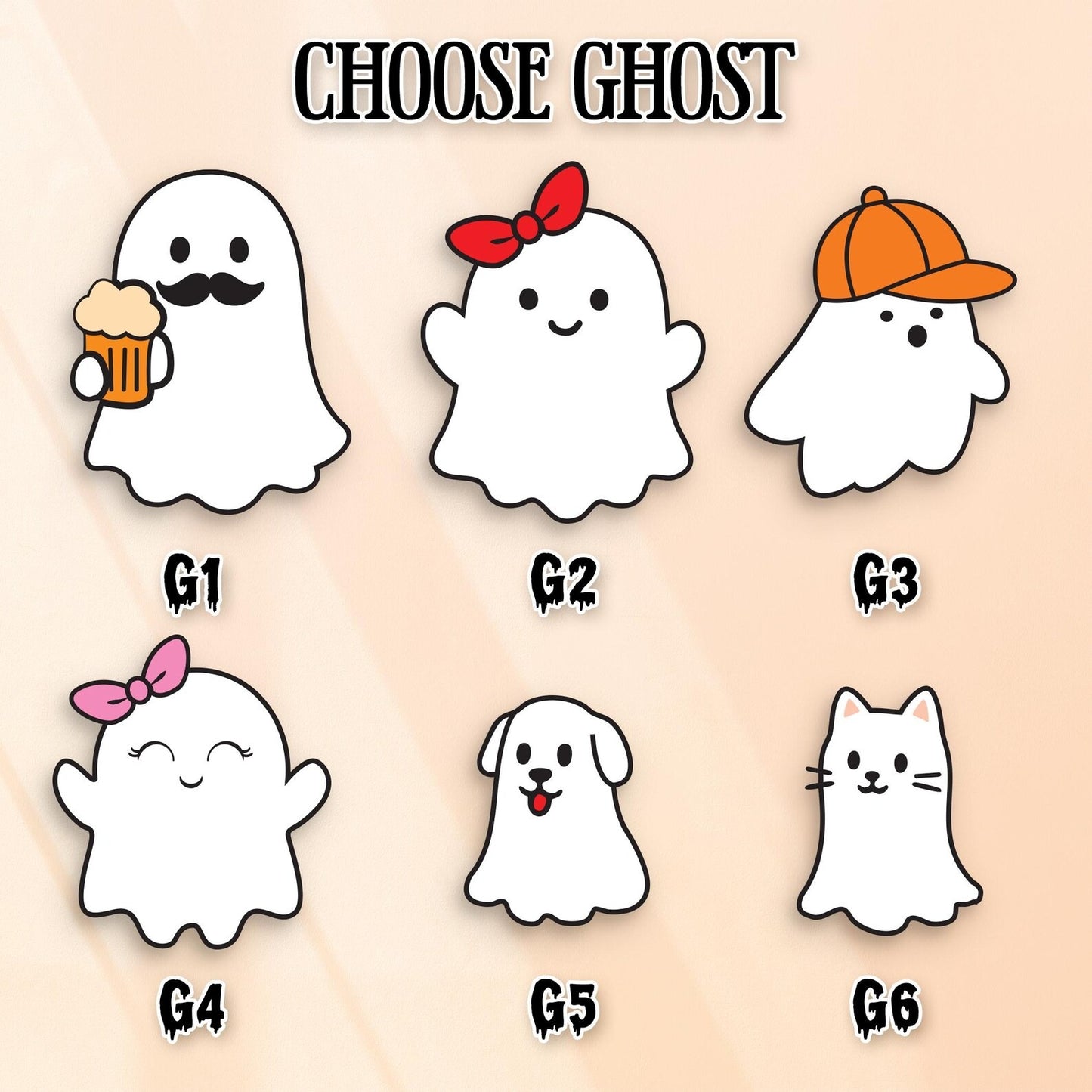 Netecom Personalized Halloween Ghost Family Wooden Frame Our Boo Crew Custom Name Sign Cute Spooky Home Decor Halloween Family Wall Art