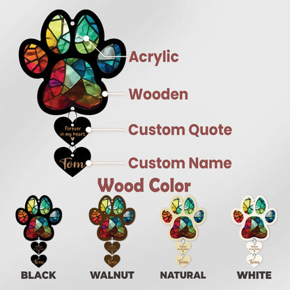 Netecom Dog Memorial Suncatcher – Personalized Pet Loss Sympathy Gift, Rainbow Bridge Pet Ornament, Dog Remembrance Window Hanging, Cat & Dog Memorial Decor