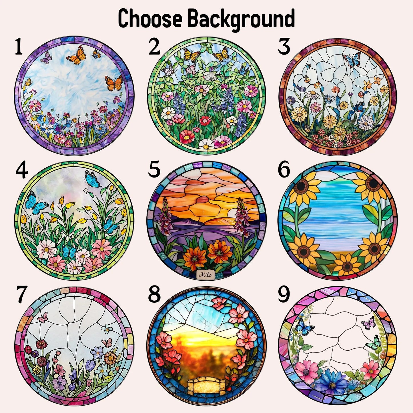 Netecom Personalized Pet Portrait Stained Glass Suncatcher – Dog Memorial Ornament, Custom Dog Portrait from Photo, Pet Memorial Gift, Window Hanging Decor