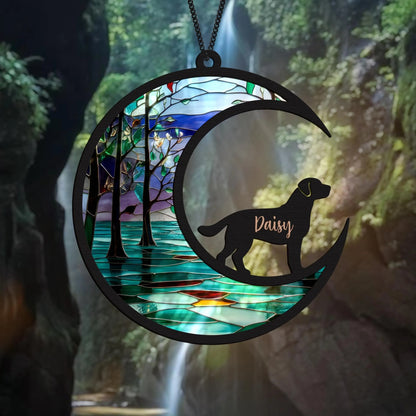 Netecom Cat Memorial Suncatcher – Pet Passing Rainbow Bridge Lightcatcher, Dog, Rabbit, Horse, Parrot, Bird Memorial Gift, Sympathy Condolence Remembrance Gift