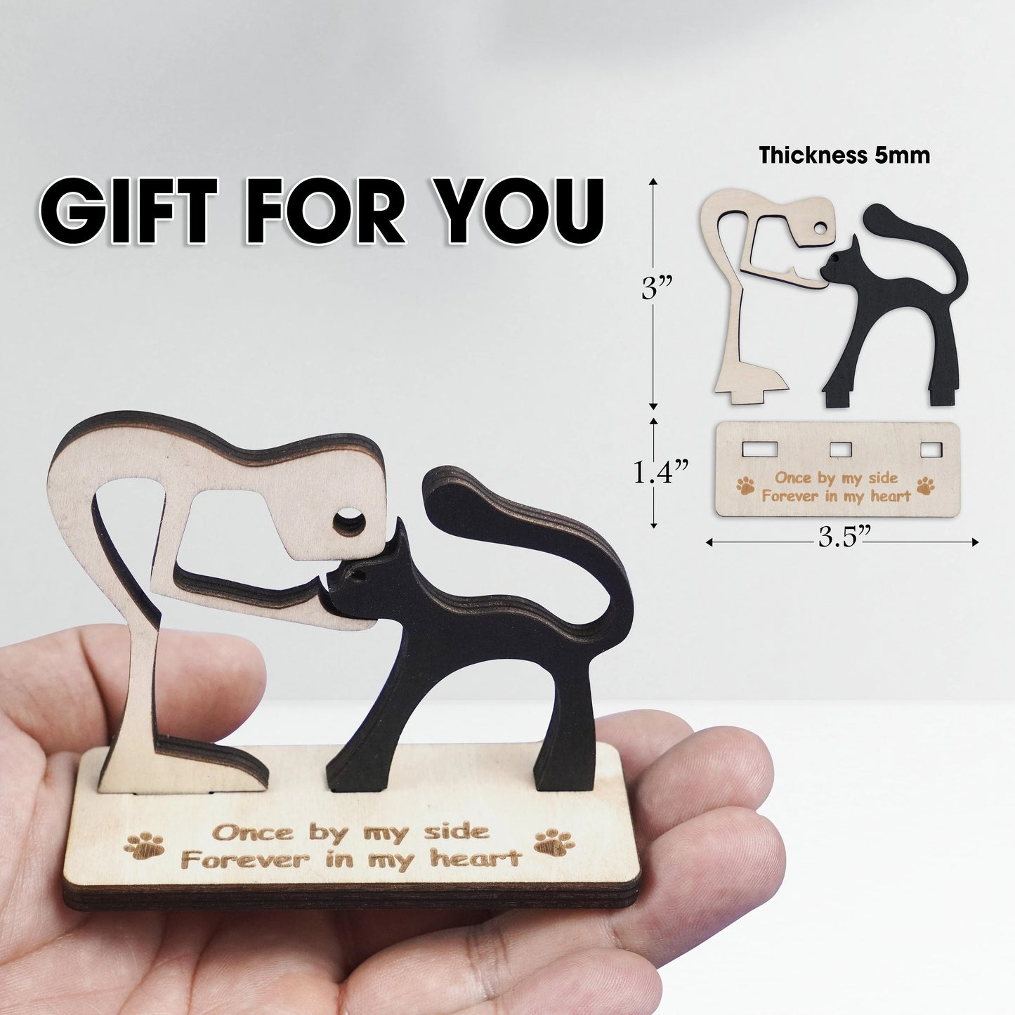 Netecom Cat Memorial Gift – Sleeping Cat on Moon Suncatcher, Loss of Pet Sympathy Gift, Cat Ornament, Cat Passing Remembrance Gift