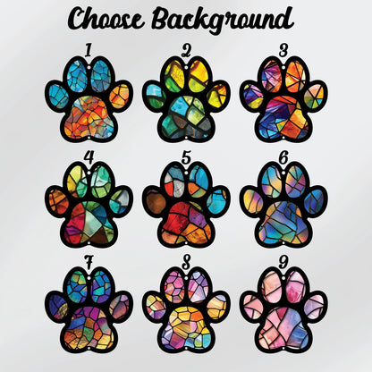 Netecom Rainbow Bridge Pet Paw Suncatcher – Dog Loss Sympathy Gift, Dog Memorial Ornament, Cat & Dog Remembrance Window Hanging, Car Accessory