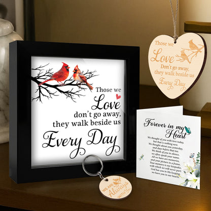 Netecom Cardinal Memorial Gift Frame & Keepsake Set, Remembrance Sympathy Gift for Loss of Loved One, "Always With You