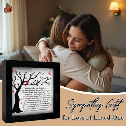 Memorial Frame Gift – Red Cardinal Remembrance Keepsake with Ornament, Keychain & Gift Box