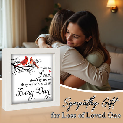 Netecom Cardinal Memorial Gift Frame & Keepsake Set, Remembrance Sympathy Gift for Loss of Loved One, "Always With You