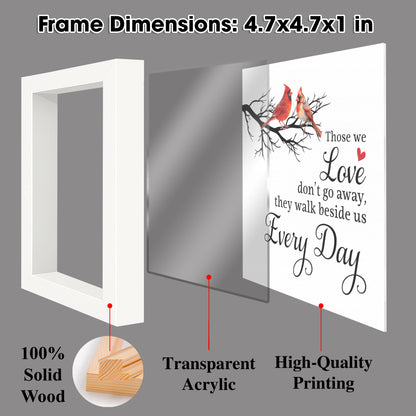 Netecom Cardinal Memorial Gift Frame & Keepsake Set, Remembrance Sympathy Gift for Loss of Loved One, "Always With You