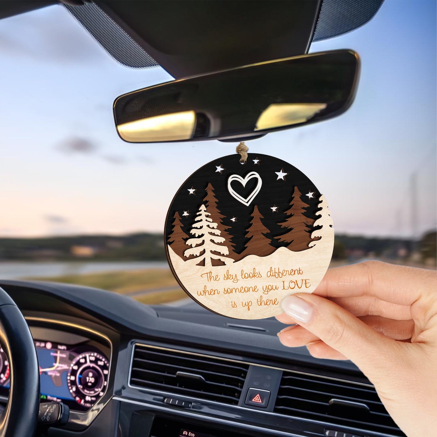 Netecom Merry Christmas Memorial Ornament Set – The Sky Looks Different When Someone You Love Is Up There Gift Box