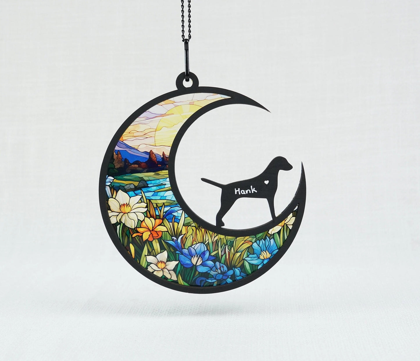 Netecom Personalized Dalmatian Memorial Suncatcher – Custom Pet Loss Sympathy Gift, Handmade Dog Decor for Dalmatian Mom, Dog Remembrance Wall Hanging