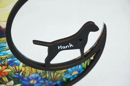 Netecom Personalized Dalmatian Memorial Suncatcher – Custom Pet Loss Sympathy Gift, Handmade Dog Decor for Dalmatian Mom, Dog Remembrance Wall Hanging