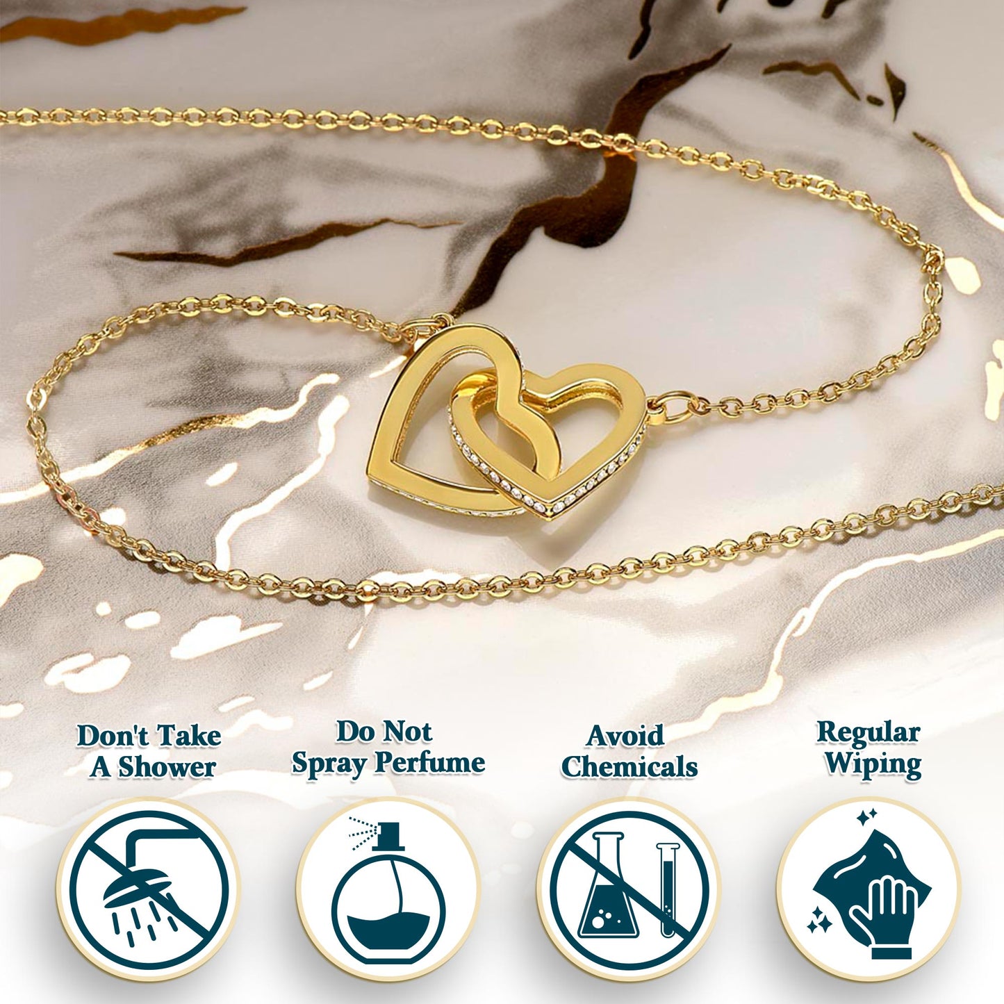 Netecom Personalized Aunt to Niece Necklace – Interlocking Hearts Jewelry with Sentimental Quote Card, Birthday, Graduation, Christmas Gift from Aunt