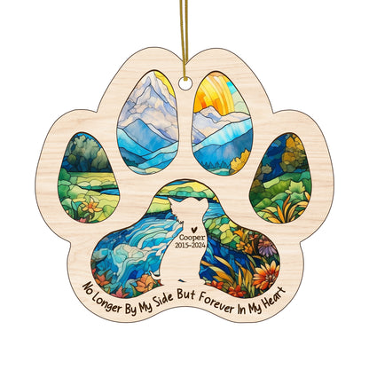 Netecom Personalized Chihuahua Memorial Suncatcher, Dog Paw Memorial Ornament with Name Date, Dog Loss SunCatcher, Loss of Pet Sympathy Gift, Bereavement Gift for Dog Lovers