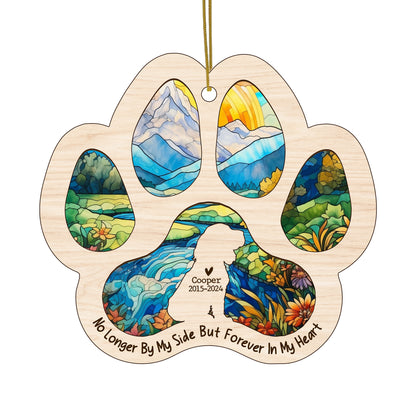 Netecom Personalized Cocker Spaniel Memorial Suncatcher, Dog Paw Memorial Ornament with Name Date, Dog Loss SunCatcher, Loss of Pet Sympathy Gift, Bereavement Gift for Dog Lovers