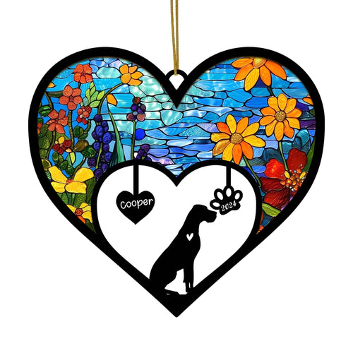 Netecom Great Dane Memorial Suncatcher, Personalized Great Dane Memorial with Name Date, Dog Passing Away Gift, Loss of Dog Sympathy Gift, Dog Remembrance Gift, Dog Lovers Gift