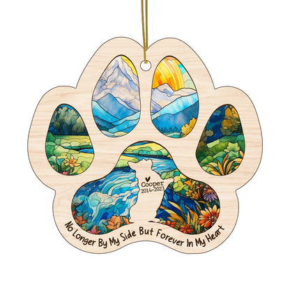 Netecom Personalized Corgi Memorial Suncatcher, Dog Paw Memorial Ornament with Name Date, Dog Loss SunCatcher, Loss of Pet Sympathy Gift, Bereavement Gift for Dog Lovers