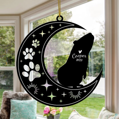 Netecom Guinea Pig Memorial Suncatcher, Personalized Guinea Pig Ornament with Name Date, Pet Loss Sympathy Gift for Pet Loss Sun Catchers, Pet Grief Gift, Bereavement Gifts for Loss of Pet