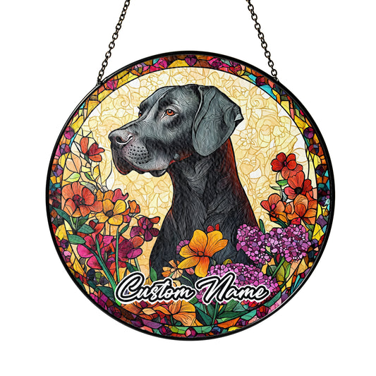 Netecom Personalized Great Dane Dog Ornament, Custom Pet Memorial Sun Catcher, Pet Loss Remembrance Gift, Christmas Decoration