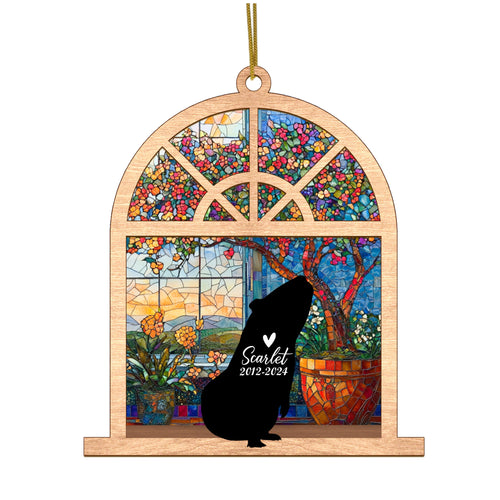 Netecom Personalized Guinea Pig Memorial Suncatcher – Pet Loss Sympathy Gift & Remembrance Ornament