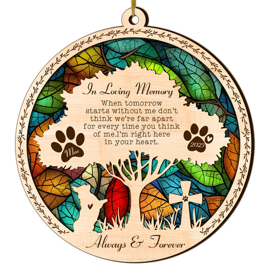 Netecom Personalized Corgi Memorial Suncatcher, Corgi Dog Memorial Gifts with Name Date, Pet Loss Light Catcher, Bereavement Gift Dog Memorial Ornament Loss of Pet Sympathy Gift for Dog Lovers