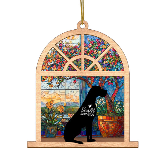 Netecom Personalized Great Dane Memorial Suncatcher – Great Dane Dog Loss Gift & Pet Remembrance Keepsake