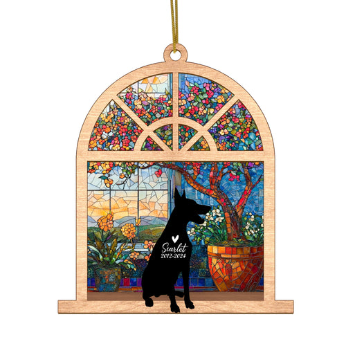 Netecom Personalized Doberman Memorial Suncatcher – Doberman Dog Loss Sympathy Gift & Pet Remembrance Ornament