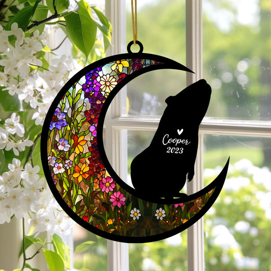 Netecom Guinea Pig Memorial Suncatcher, Personalized Pet Loss Suncatcher, Bereavement Guinea Pig Loss Gift Suncatcher Gifts for Guinea Pig Lovers, Guinea Pig Remembrance Gift