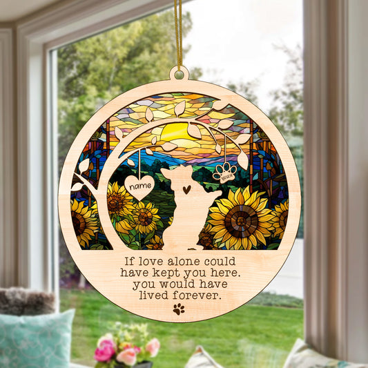 Netecom Personalized Corgi Memorial Suncatcher, Corgi Christmas Ornament with Name Date, Pet Loss Sun Catcher Dog Memorial Ornament Loss of Pet Sympathy Gift, Corgi Dog Bereavement Gifts