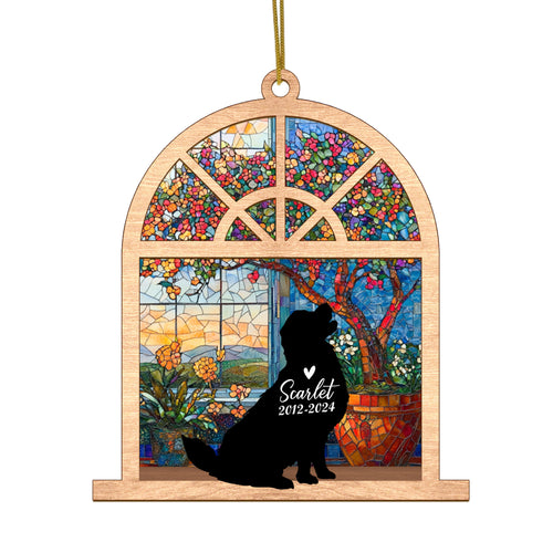 Netecom Personalized Golden Retriever Memorial Suncatcher – Pet Loss Sympathy Gift & Dog Memorial Ornament