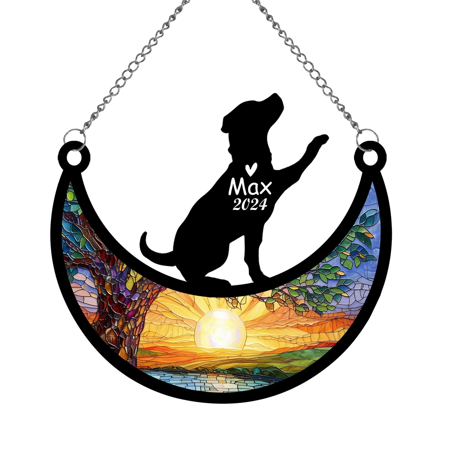 Netecom Personalized Rottweiler Memorial Suncatcher, Custom Rottweiler Ornament with Name Date, Dog Loss Sympathy Gift, Pet Loss Remembrance Gifts, Bereavement Gifts for Loss of Pet, Dog Grief Gift