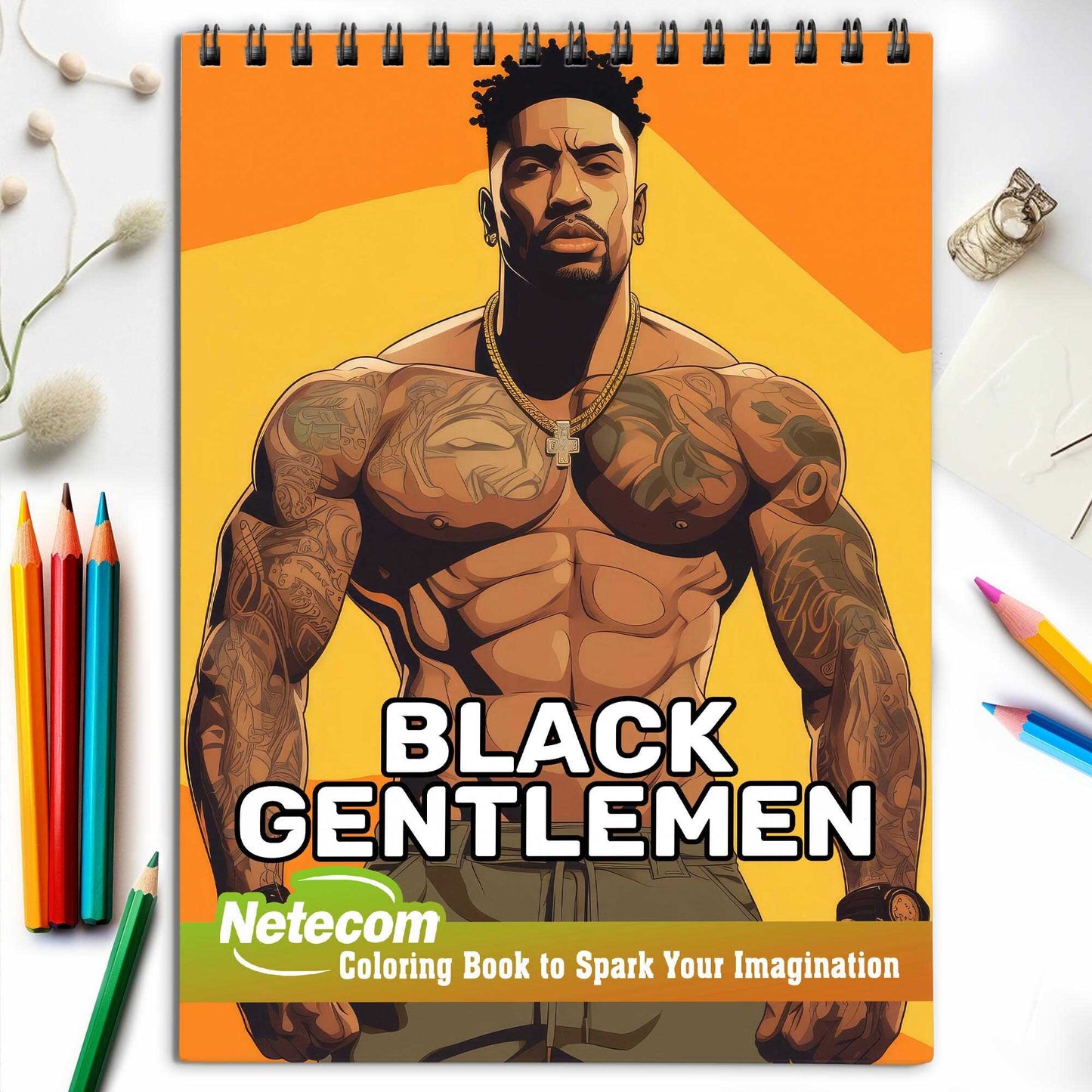 Black Gentlemen Spiral Bound Coloring Book, Indulge in 30 Dashing Coloring Pages, Fostering Focus and Imagination while Celebrating Handsome Black Gentlemen