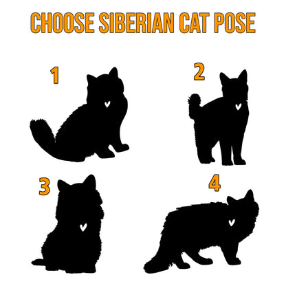 Netecom Personalized Siberian Cat Memorial Suncatcher, Custom Cat Ornament with Name Date, Loss of Pet Sympathy Suncatcher Gifts for Cat Lovers, Remembrance Gifts for Loss of Pet