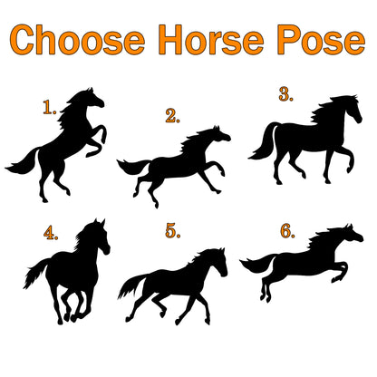 Netecom Personalized Horse Memorial Suncatcher, Horse Christmas Ornament, Custom Horse Name Sign Hanging Christmas Bereavement, Horse Loss Gift, Horse Lover Gift