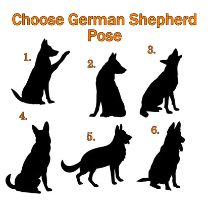 Netecom Personalized German Shepherd Suncatcher for Windows Hanging, Custom Dog Sun Catcher Ornament with Name Date, Unique Gifts for Book Lovers, Reader Teacher Librarian Bookworm