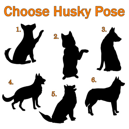 Netecom Personalized Husky Suncatcher for Windows Hanging, Custom Dog Sun Catcher Ornament with Name Date, Unique Gifts for Book Lovers, Reader Teacher Librarian Bookworm