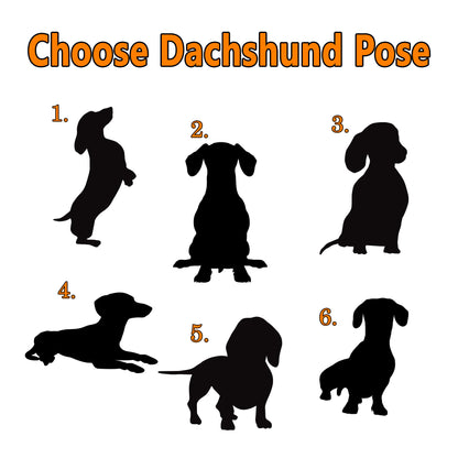 Netecom Personalized Dachshund Moon Heart Memorial Suncatcher, Custom Dachshund Ornament with Name Date, Dog Loss Sympathy Gift, Pet Remembrance Keepsake