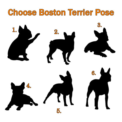 Netecom Personalized Boston Terrier Memorial Wind Chime Suncatcher, Dog Loss Sympathy Keepsake, Bereavement Gift for Pet Lovers