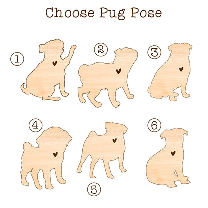 Netecom Pug Dog Wind Chimes Memorial, Personalized Pet Memorial for Dogs Suncatcher, Dog Loss Memorial Ornament, Sympathy Windchime Outside Garden Decor, Loss of Pet Remembrance Gift