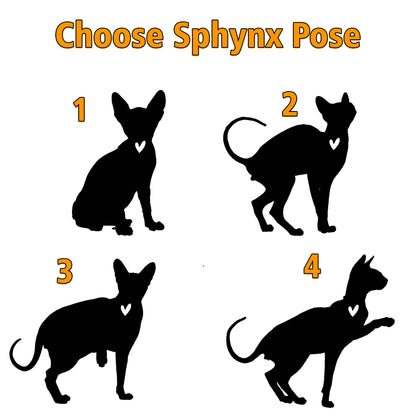 Netecom Personalized Sphynx Cat Memorial Suncatcher - Custom with Name & Date - Pet Loss Light Catcher - Christmas Cat Ornament for Window & Car Decor