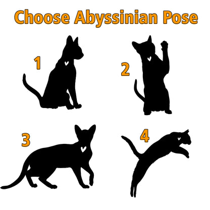 Netecom Personalized Abyssinian Cat Memorial Suncatcher, Custom Cat Ornament with Name Date, Loss of Pet Sympathy Suncatcher Gifts for Cat Lovers, Remembrance Gifts for Loss of Pet