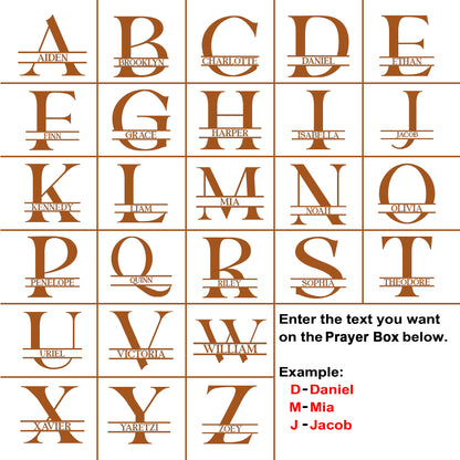 Netecom Personalized Prayer Box with Custom Name and Letter, Christian Keepsake with 100 Prayer Request Cards, Spiritual Gift for Men, Women, or Children