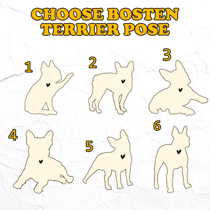 Netecom Personalized Boston Terrier Dog Paw Memorial Suncatcher with Name Date, Pet Loss Sympathy Gift, Remembrance Gift for Dog Lovers