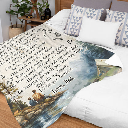 Netecom Personalized For My Son Blanket from Dad and Mom, Heartwarming Letter Throw Blanket for Couch, Bed or Sofa, Birthday Gift for Son, Present for Christmas, Sentimental Family Keepsake