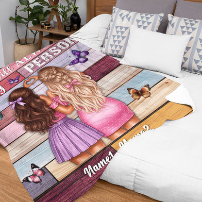 Netecom Personalized You Are My Person Best Friend Blanket, Custom Colorful Wood Throw Blanket for Couch, Bed or Sofa, Ultra Soft Warm Gift for Friend’s Birthday, Anniversary and Christmas