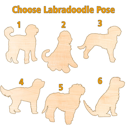 Netecom Labradoodle Dog Memorial Suncatcher, Personalized Dog Christmas Ornament with Name Date, Dog Death Sympathy Gift for Pet Loss Sun Catchers, Dog Grief Gift, Bereavement Gifts for Loss of Pet