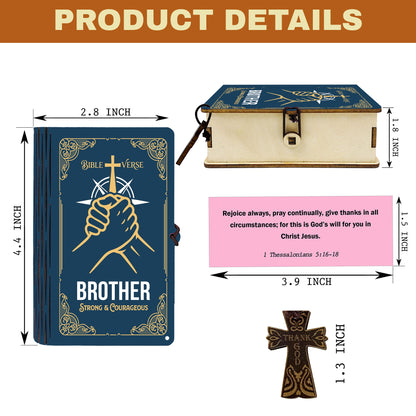 Netecom Bible Verse Box for Brother – 150 Color-Coded Scriptures with Mini Wooden Cross, Christian Faith Keepsake Gift for Daily Prayer, Encouragement & Spiritual Inspiration