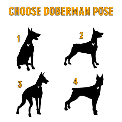 Netecom Doberman Dog Wind Chimes Memorial, Personalized Pet Memorial Windchime for Dogs Suncatcher, Dobie Dog Loss Memorial Ornament, Loss of Pet Remembrance Gift, Sympathy Pet Wind Chimes Outdoor Garden