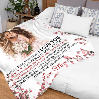 Netecom Personalized To My Daughter Blanket from Dad and Mom, Floral Love Letter Throw Blanket for Couch, Bed or Sofa, Ultra Soft Warm, Birthday Gift for Daughter, Present for Christmas, Graduation