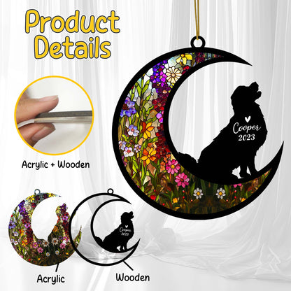 Netecom Golden Retriever Dog Memorial Suncatcher, Personalized with Name Date Dog Suncatcher, Pet Loss Suncatcher, Bereavement Gift, Dog Remembrance Gift, Loss of Pet Sympathy Gifs Dog Lovers